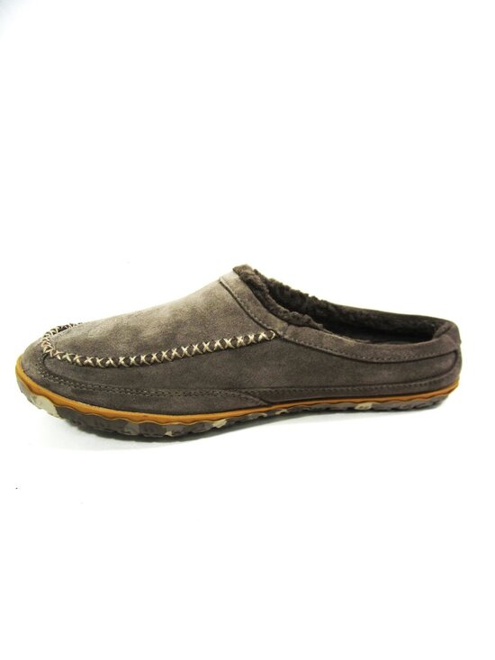 LL Bean EUC Mens Size 11 M Brown Mountain Slippers Scuffs Ash Brown Fleece Lined main image 9